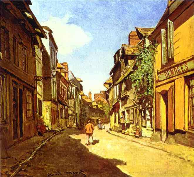 La Rue de la Bavolle in Honfleur. 1864.