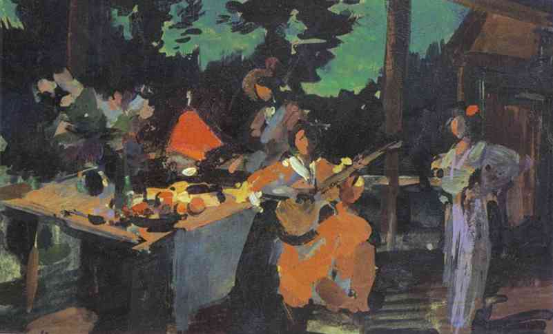 On a Terrace. Evening in the Coutry. 1901