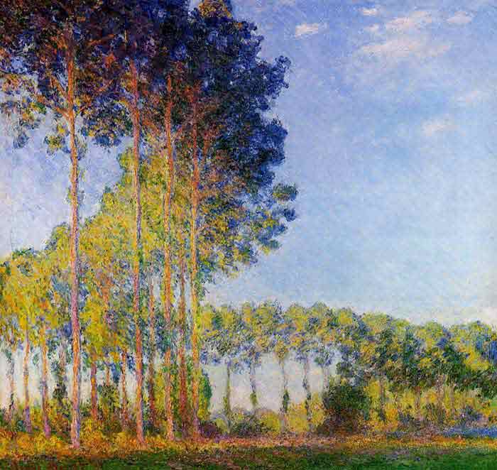 Poplars on the Banks of the River Epte, Seen from the Marsh , 1891