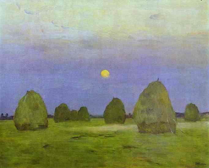 Haystacks. Twilight. 1899