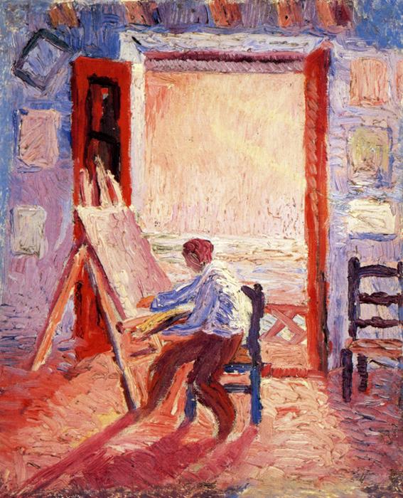 Self-Portrait in the Studio. ca 1919