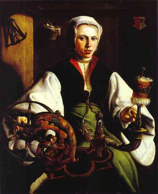 Portrait of a Lady with a Spindle and Distaff. c. 1531