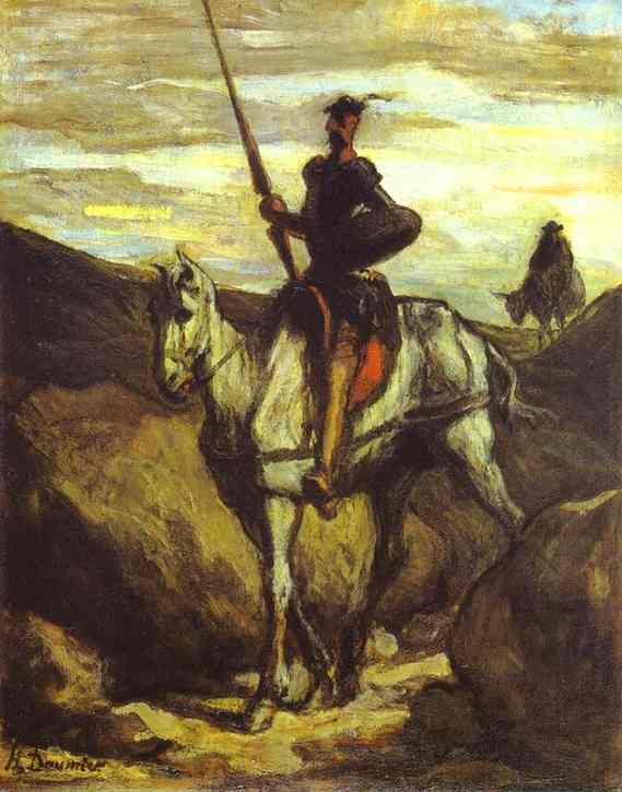 Don Quixote and Sancho Pansa. c. 1849