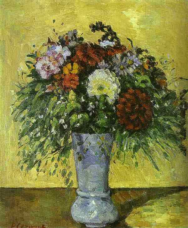 Flowers in a Blue Vase. c. 1873