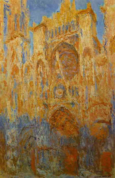 Rouen Cathedral at the End of Day, Sunlight Effect , 1892