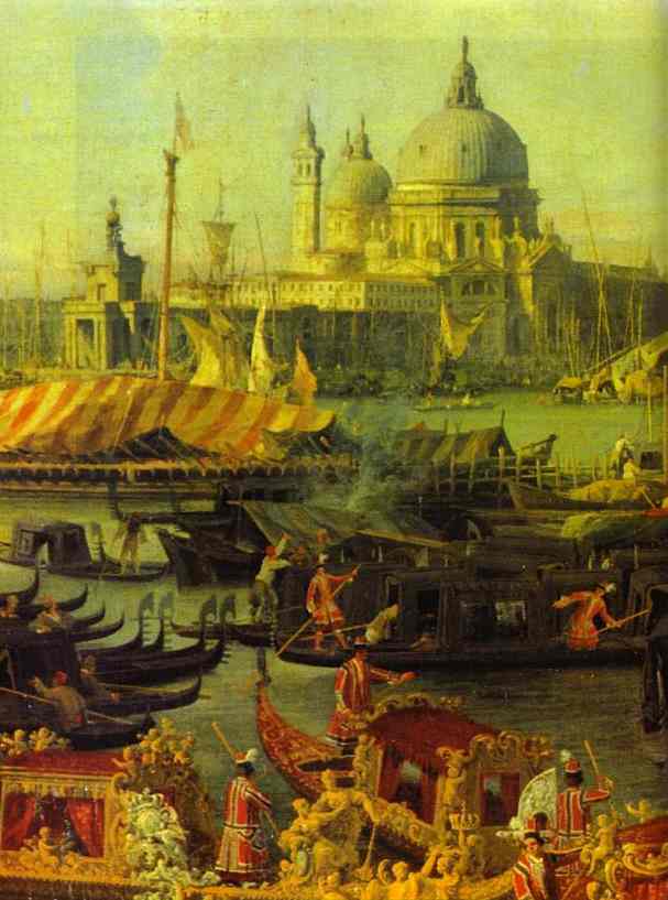 The Reception of the French Ambassador in Venice. Detail. 1740