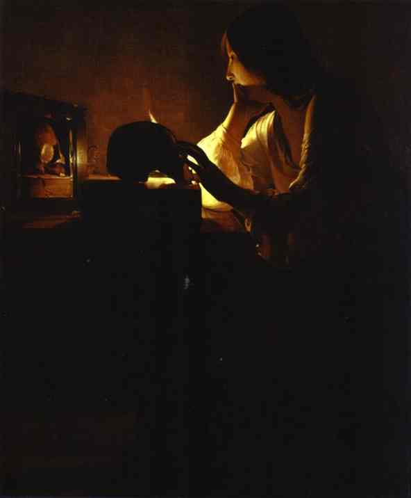 Repenting Magdalene, also called Magdalene before Mirror or Magadalene Fabius. Late 1630