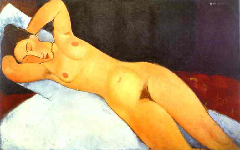 Oil painting:Nude with Necklace. 1917