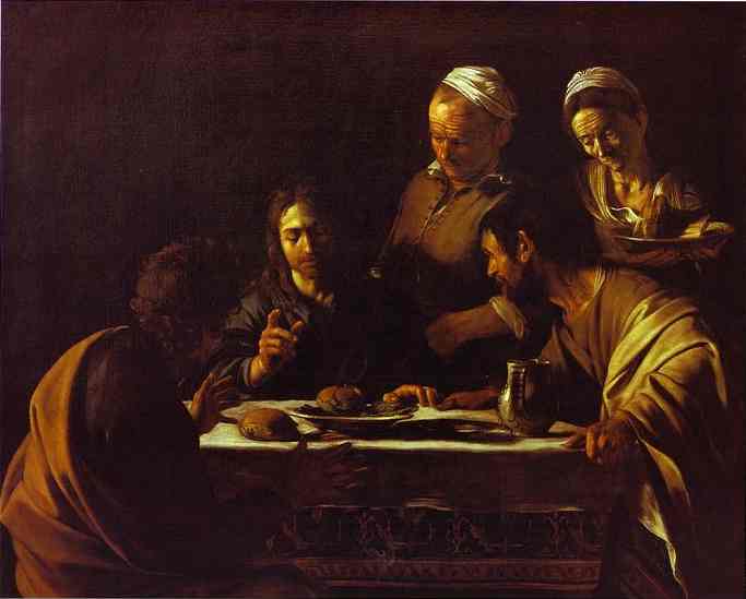 Oil painting:Supper at Emmaus. 1606