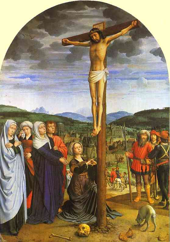 Oil painting:The Crucifixion. c. 1515