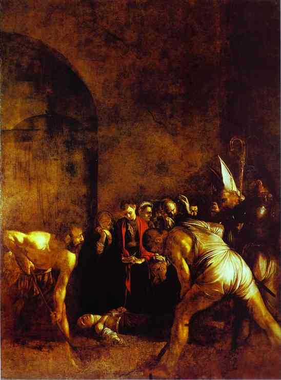 Oil painting:The Burial of St. Lucy. 1608