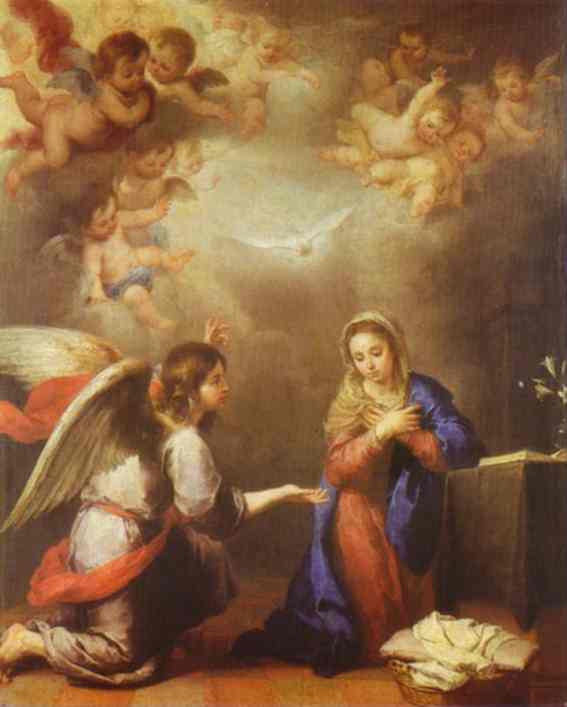 Oil painting:Annunciation. c.1660
