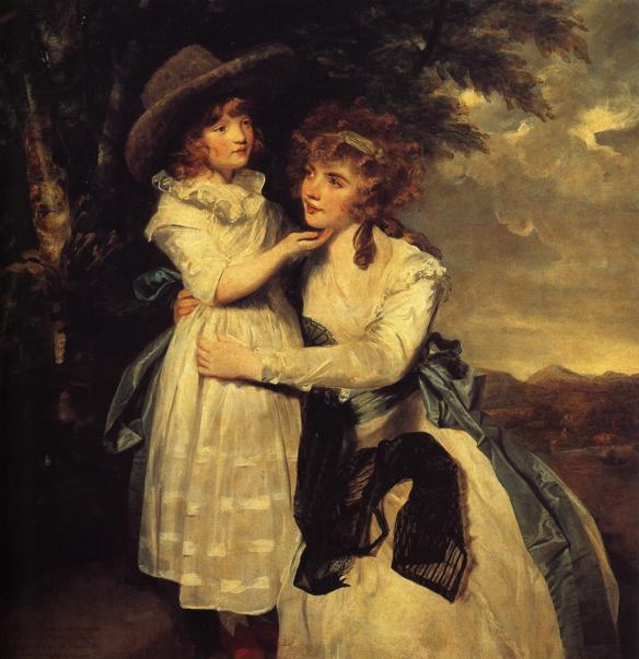 Oil painting:Miss Cocks and Her Niece. 1789
