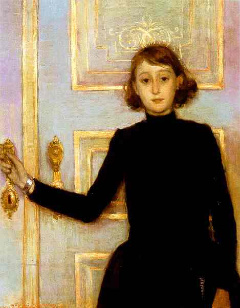 Oil painting:Portrait of Marguerite van Mons. 1886