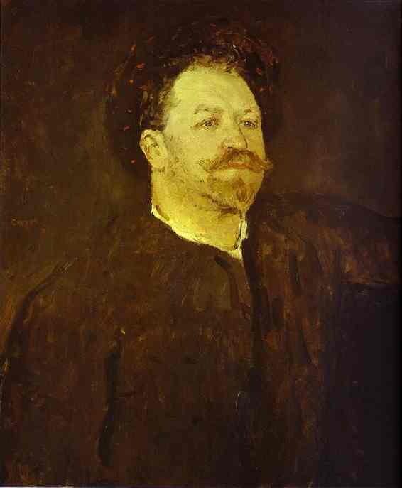 Oil painting:Portrait of the Italian Singer Francesco Tamagno. 1891