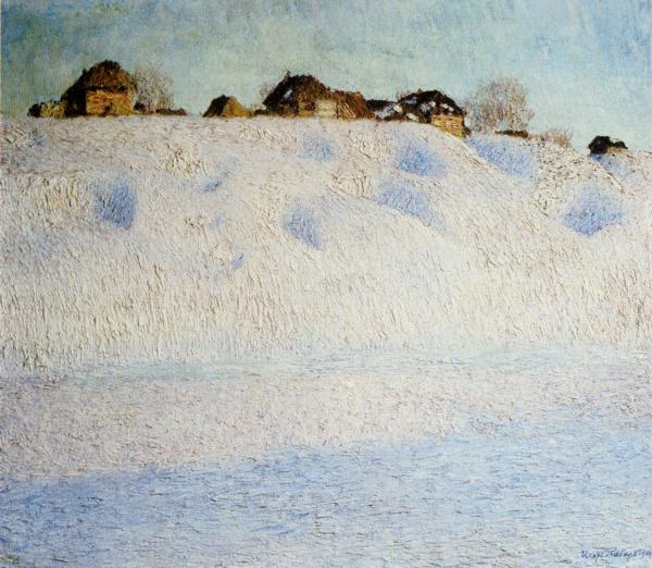 Oil painting:Snowdrifts. 1904