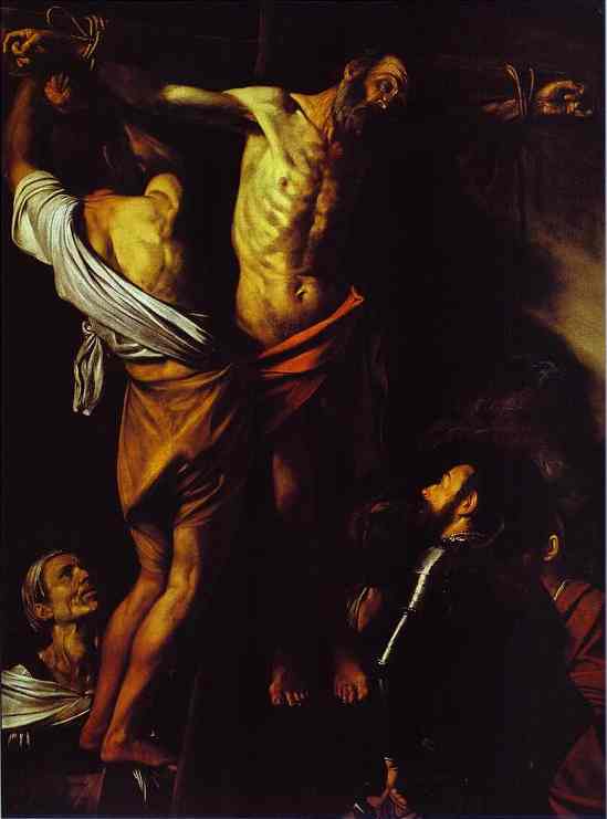 Oil painting:The Cricifixion of St. Andrew. c.1609