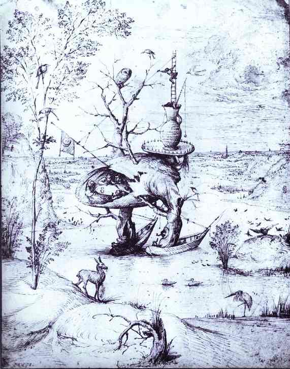 Oil painting:The Tree Man. 1470