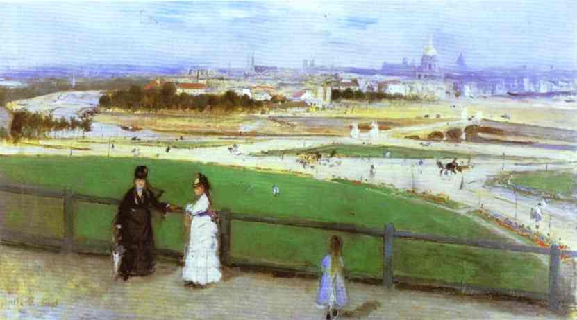 Oil painting:View of Paris from the Trocadero. 1872