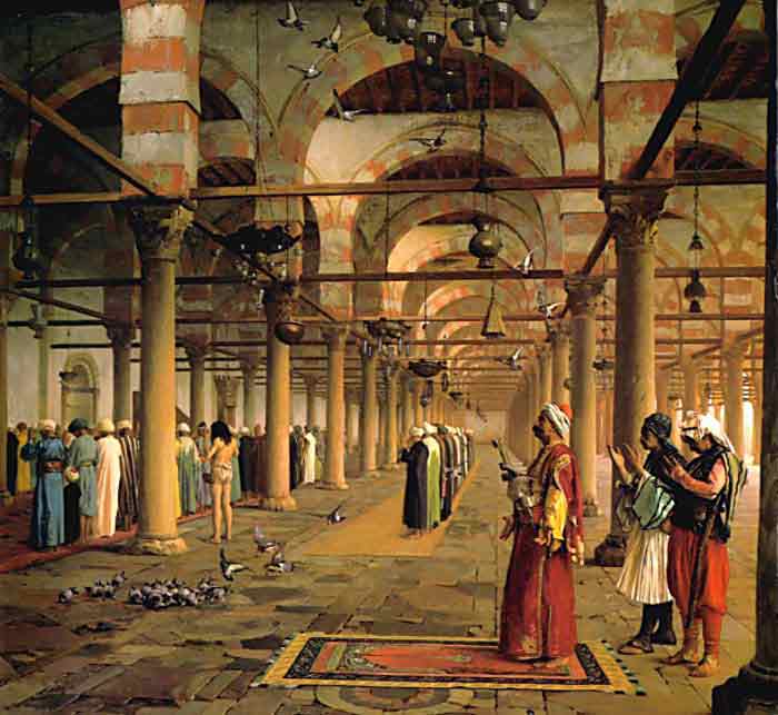 Oil painting for sale:Public Prayer in the Mosque of Amr, Cairo, 1870