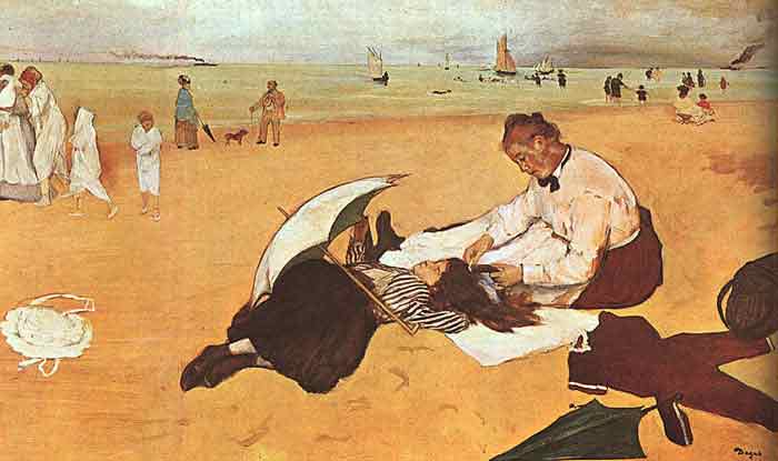 Oil painting for sale:At the Beach, 1874