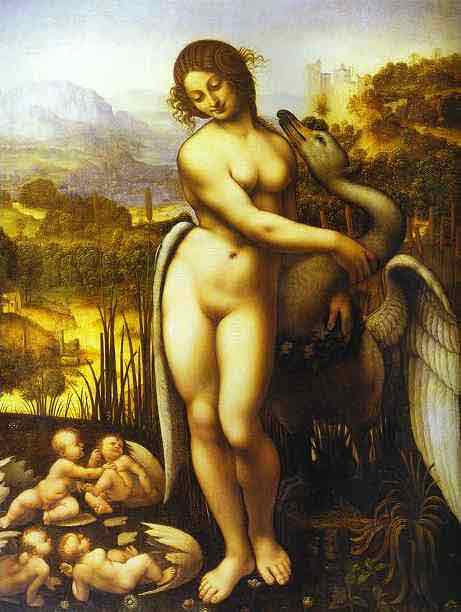 Copy of the Leda and the Swan by Leonardo. c.1505-1510
