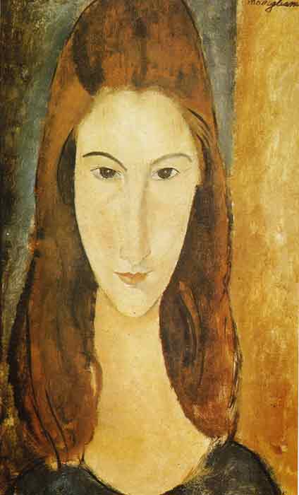 Oil painting for sale:Portrait of Jeanne Hebuterne, 1919