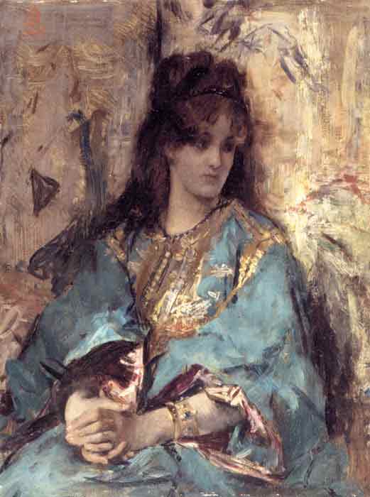 Oil painting for sale:A Woman Seated in Oriental Dress