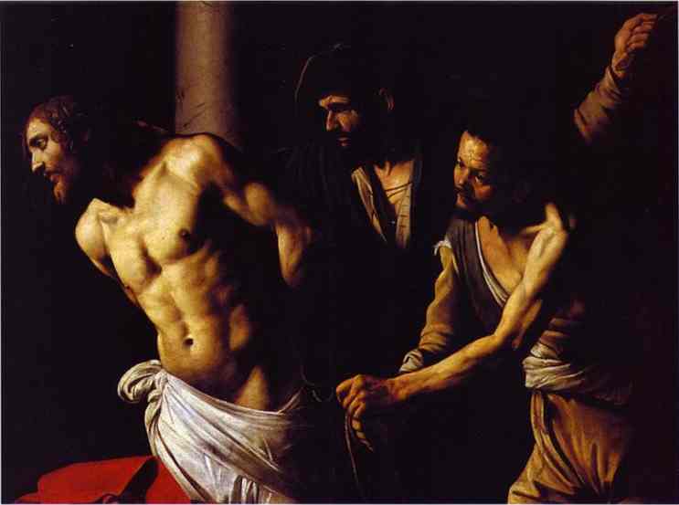 Oil painting:Flagellation of Christ. c.1606