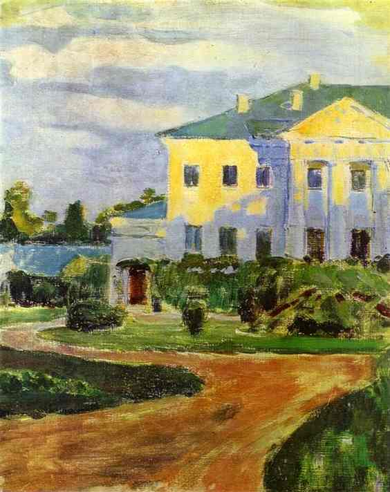 Oil painting:Manor House at Zubrilovka. 1903