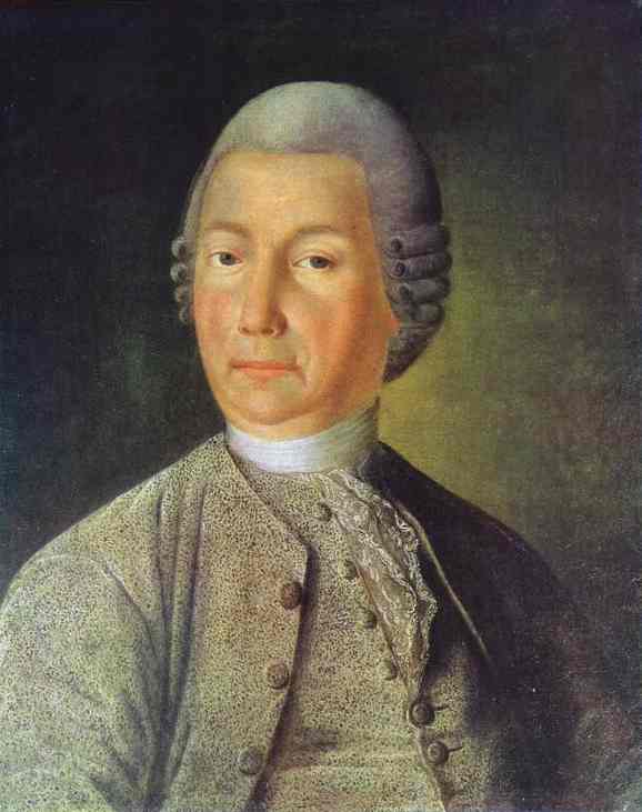 Oil painting:Portrait of Mikhail Yaroslavov at the Age of 63. 1776