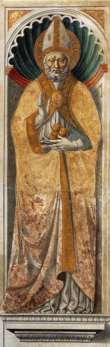 Oil painting:St. Nicholas of Bari. 1464