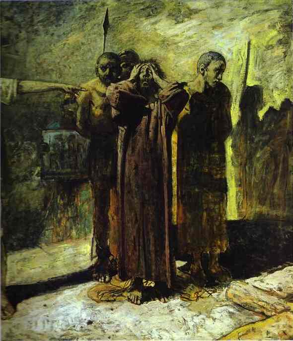 Oil painting:The Calvary (unfinished). 1893