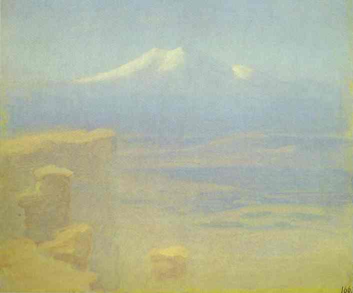 Oil painting:The Elbrus. 1898