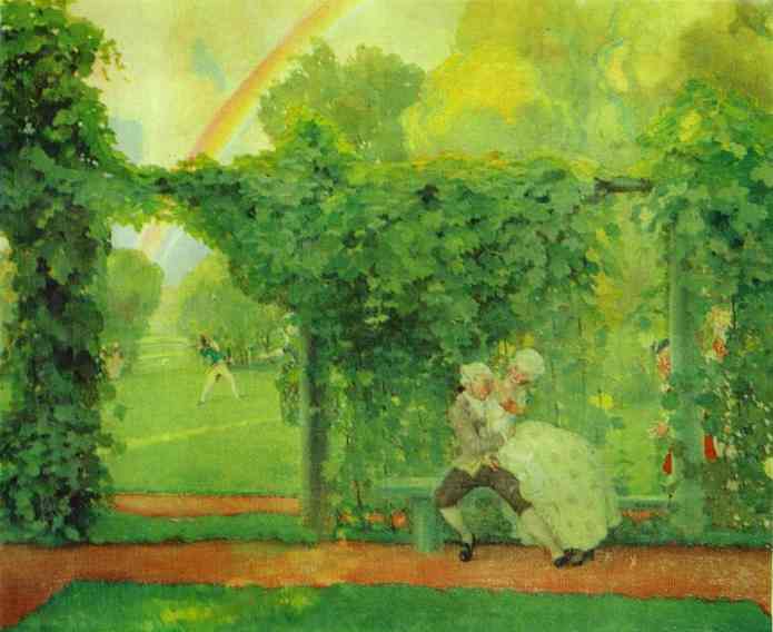 Oil painting:The Laughed Kiss. 1908
