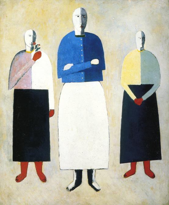 Oil painting:Three Girls. 1928