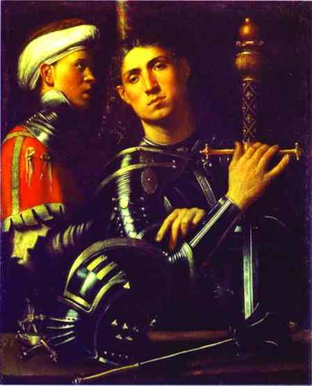 Oil painting:Portrait of a Gentleman in Armor. c.1510