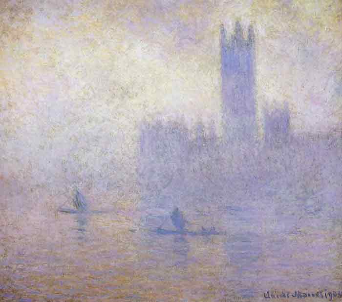 Oil painting for sale:Houses of Parliament, Fog Effect, 1900