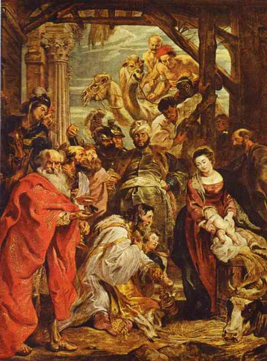 Oil painting:Adoration of the Magi. 1624