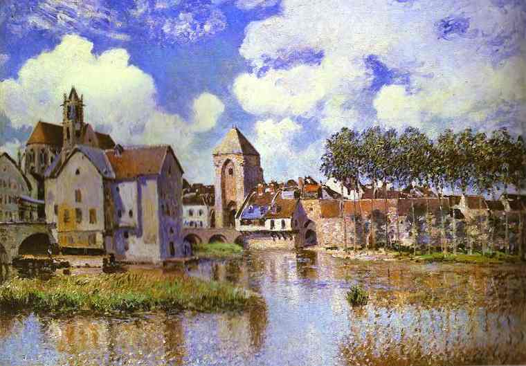 Oil painting:Moret-sur-Loing. 1891