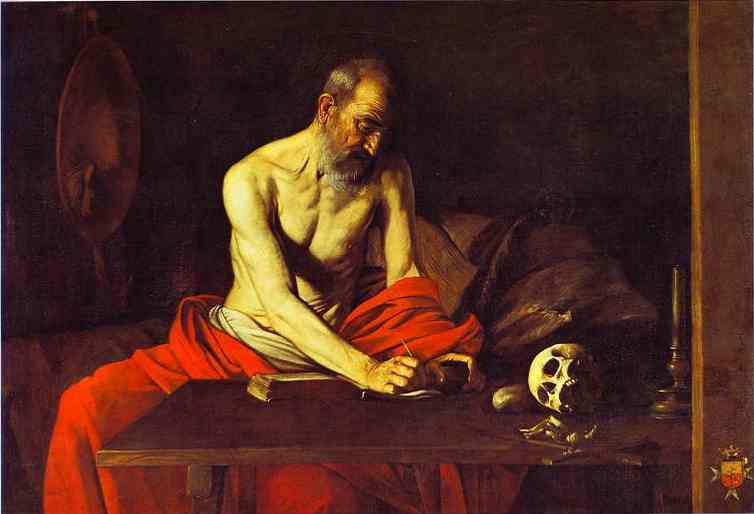 Oil painting:St. Jerome. c.1607