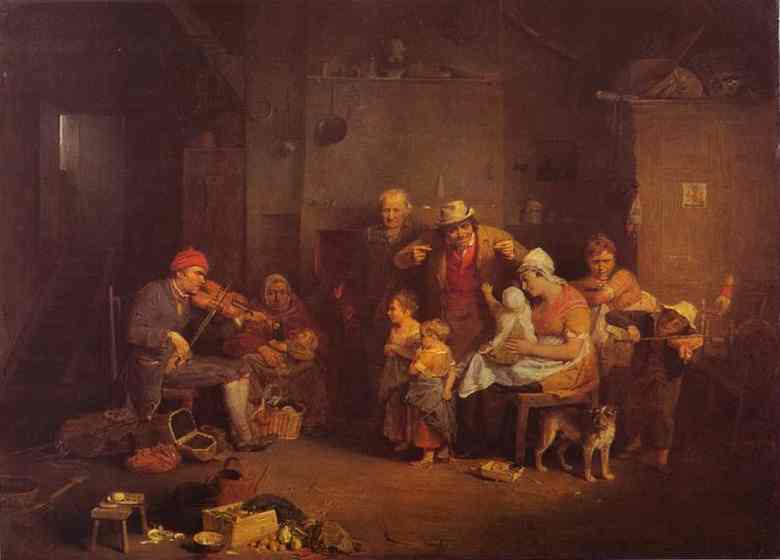 Oil painting:The Blind Fiddler. 1806