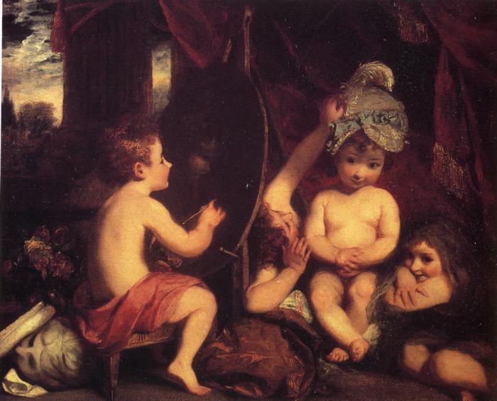 Oil painting:The Infant Academy. Oil on canvas. 114.2 x 142.2 cm. 1782