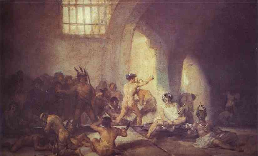 Oil painting:The Madhouse. c. 1812