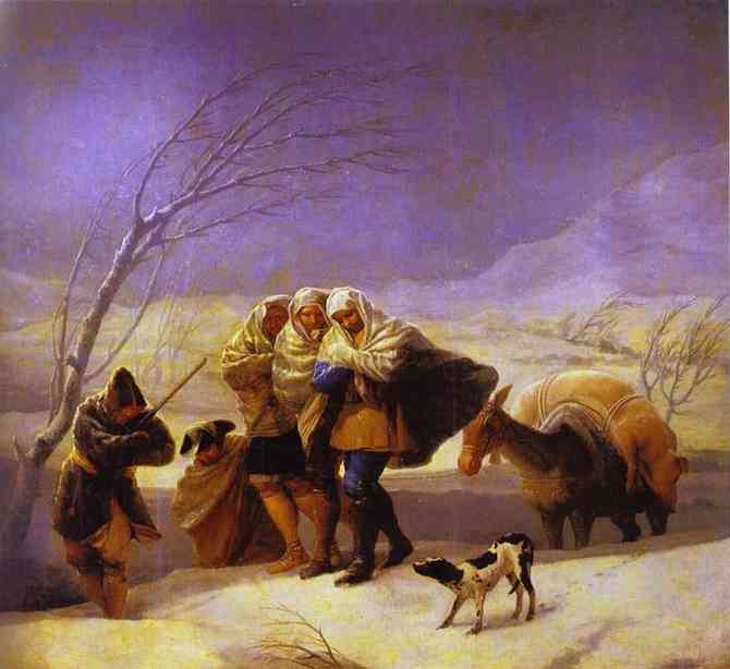 Oil painting:The Snowstorm. 1786