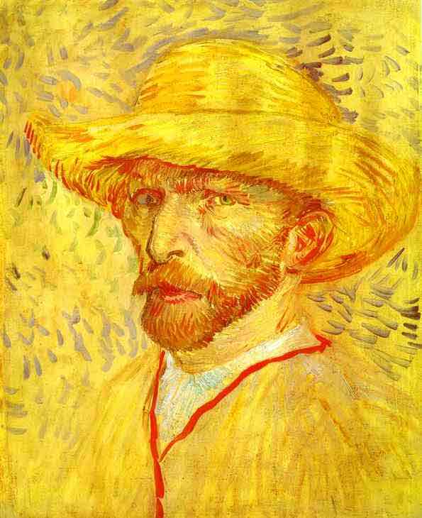 Self-portrait with Straw Hat. 1887