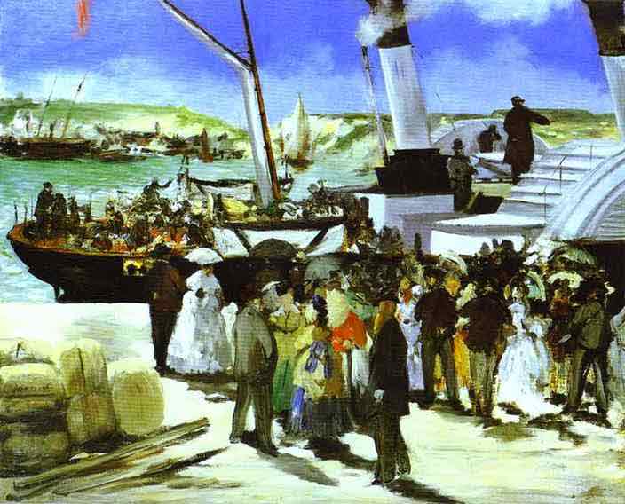 The Depature of the Folkestone Boat. 1869