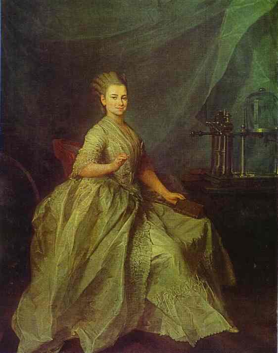 Oil painting:Portrait of E. I. Molchanova. 1776