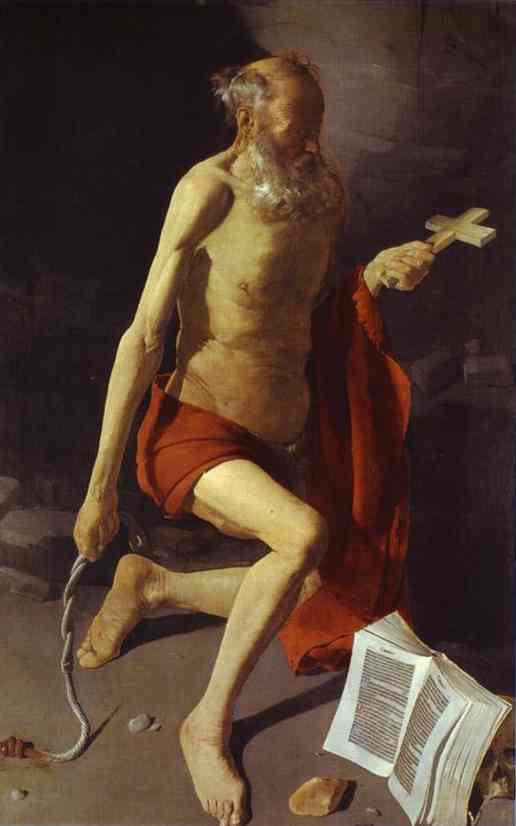 Oil painting:Repenting of St. Jerome. 1628