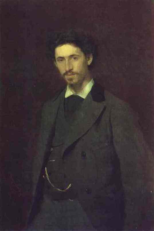 Oil painting:Portrait of the Artist Ilya Repin. 1876